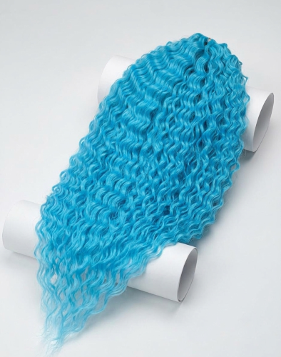 Афро кудри Ариэль Blue (60cm)
