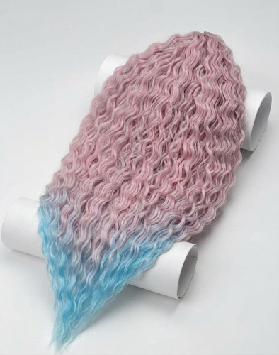 Афро кудри Ариэль T-PINK4/BLUE (55/65cm)